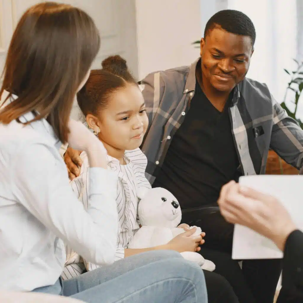 A family sharing a connected moment